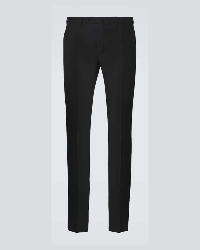 Slowear Gerade Hose aus Wolle Schwarz