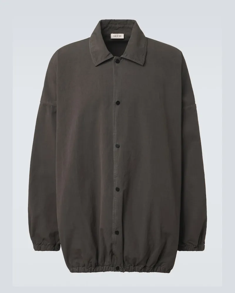 Fear of God Hemdjacke aus Baumwollpopeline Grau