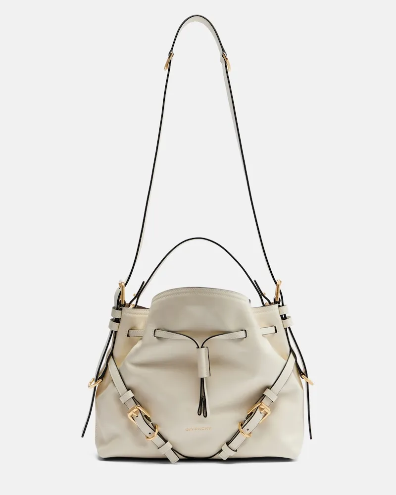 Givenchy Schultertasche Voyou Bucket Small aus Leder Weiß
