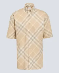 Burberry Hemd  Check aus Baumwolle Beige