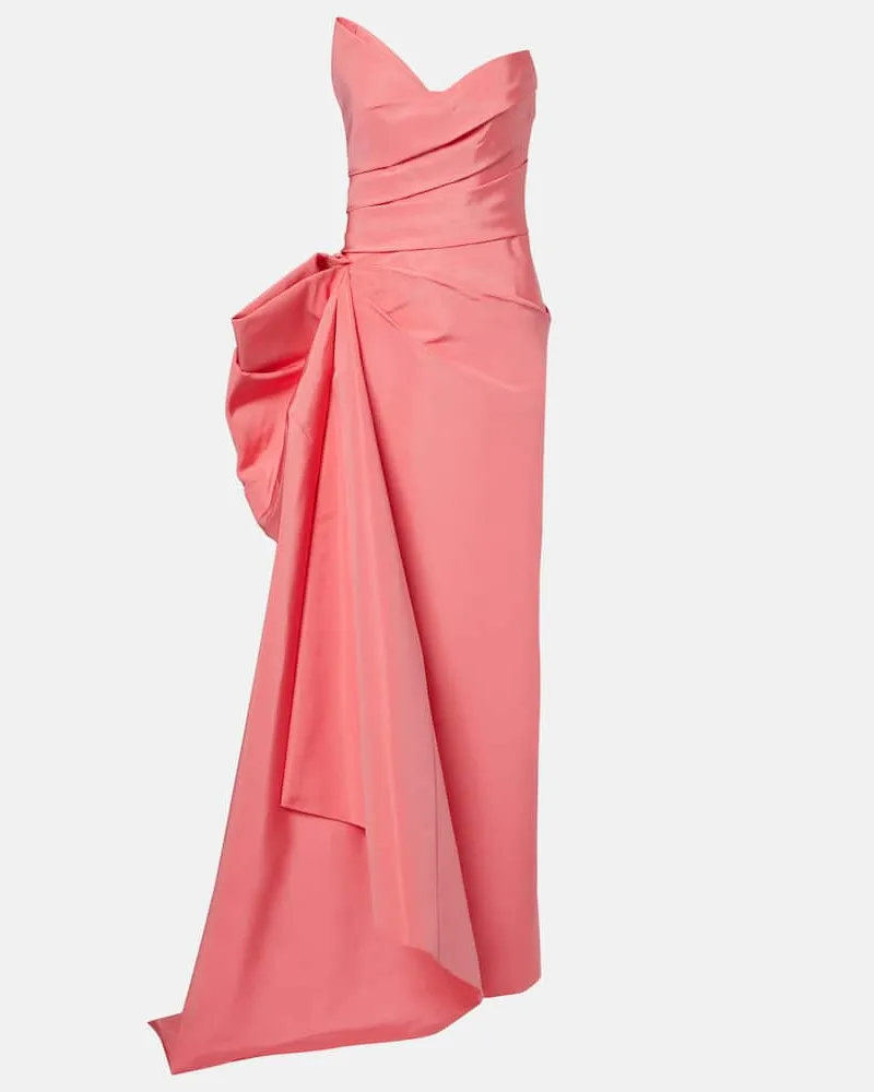 Monique Lhuillier Bustier-Robe aus Seide Rosa