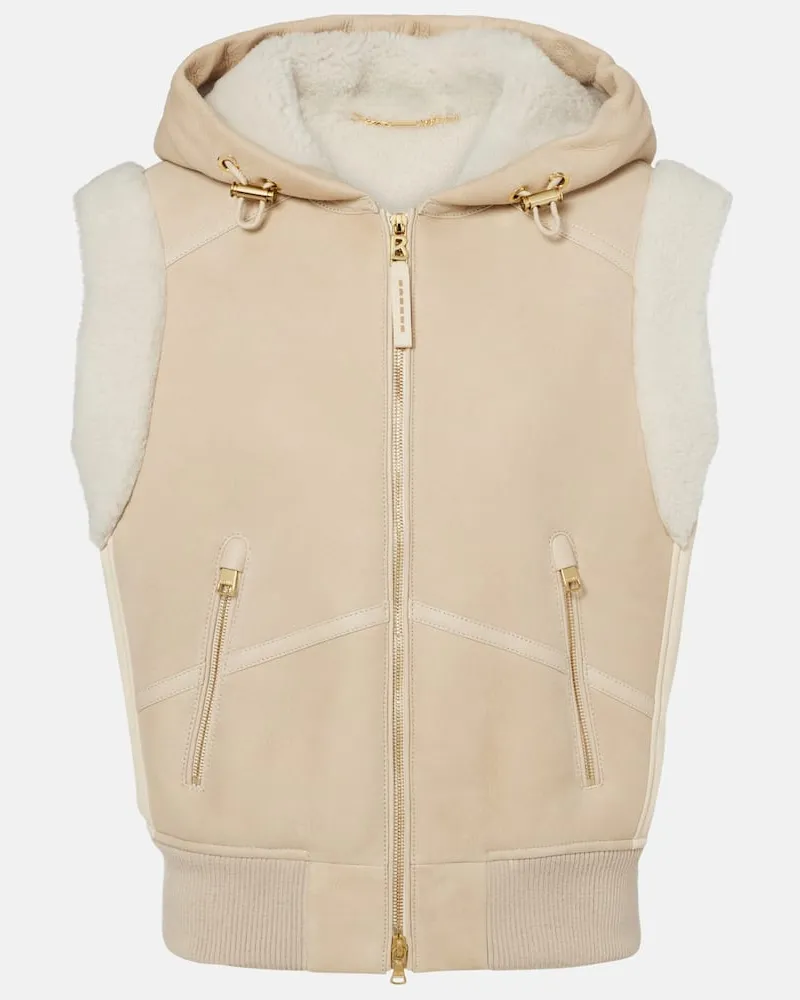 Bogner Skijacke FineL aus Veloursleder Beige