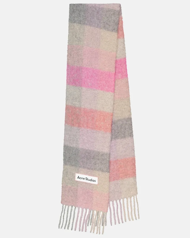 Acne Studios Schal aus einem Wollgemisch Pink