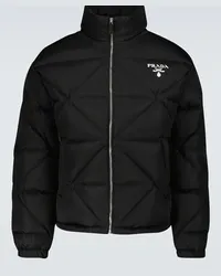 Prada Daunenjacke aus Re-Nylon Schwarz