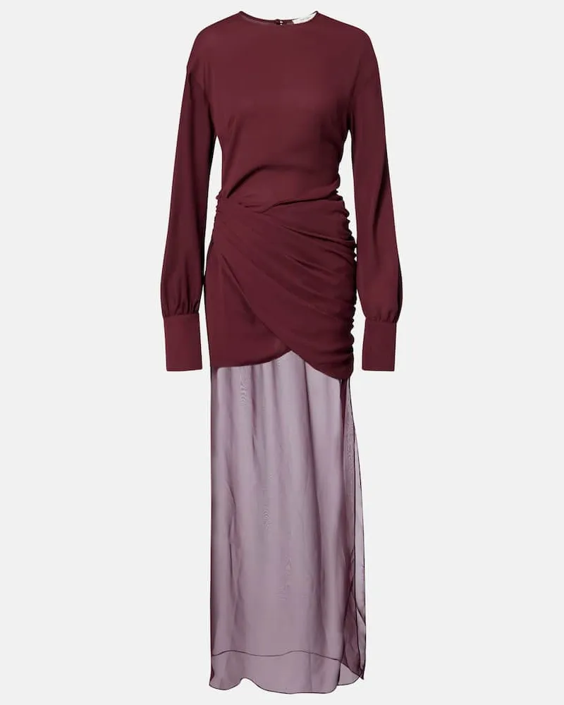 Nensi Dojaka Maxikleid Davina Burgunderrot