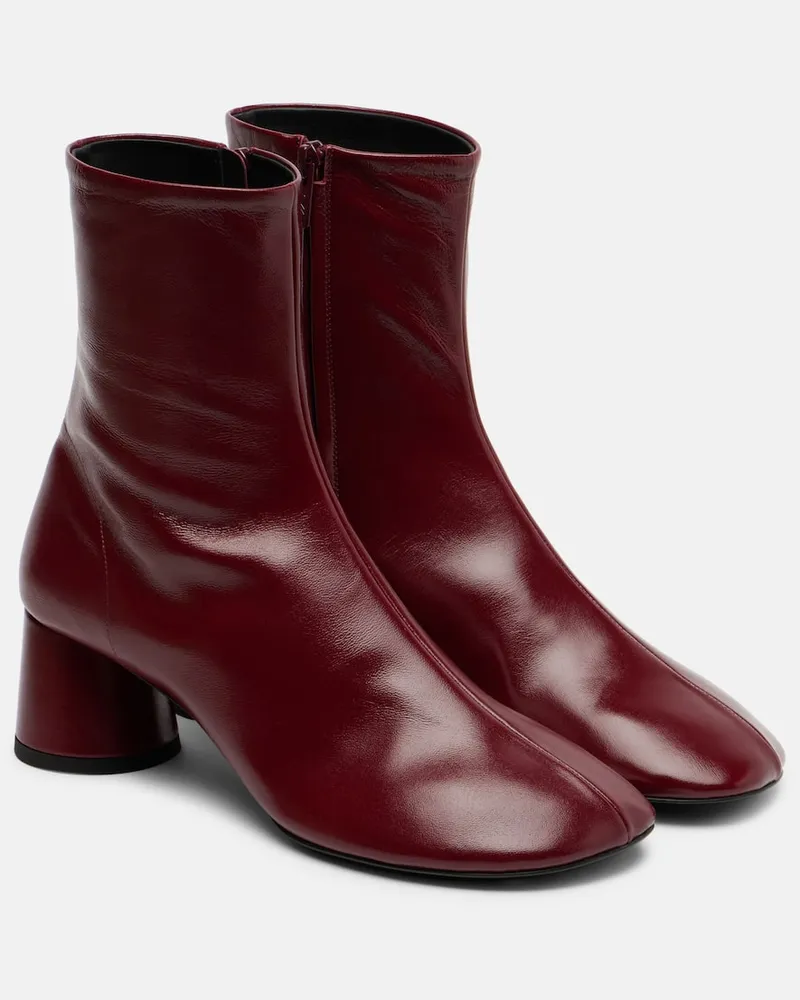 Proenza Schouler Ankle Boots Glove aus Leder Burgunderrot