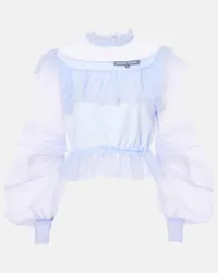 Susan Fang Top aus Organza Lila