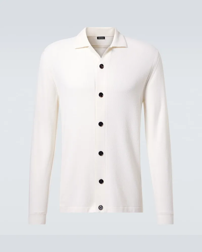 Ermenegildo Zegna Cardigan aus Wolle Weiß