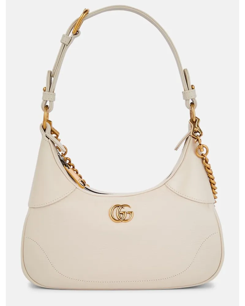 Gucci Schultertasche Aphrodite Small aus Leder Weiss