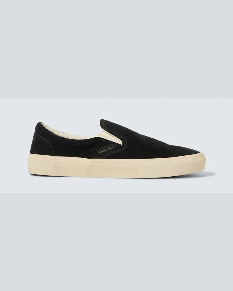 Tom Ford Slip-Ons aus Veloursleder Schwarz