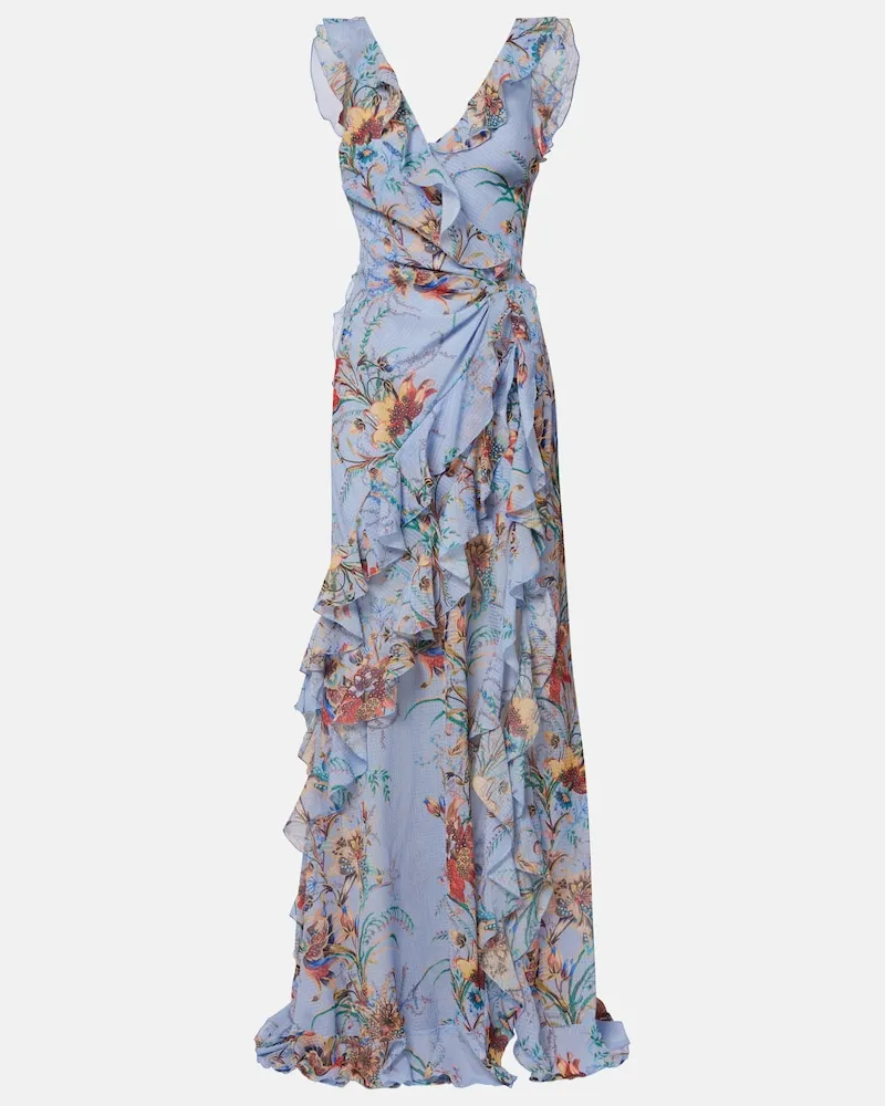 Etro Bedrucktes Maxikleid Blau