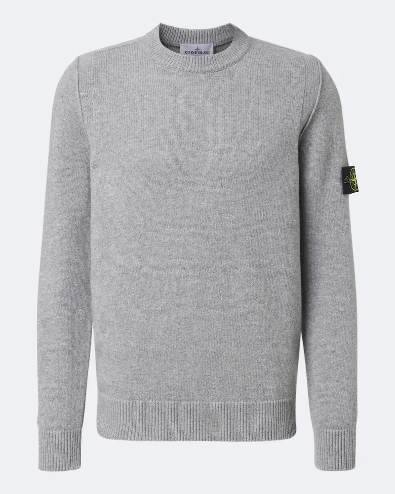 Stone Island Pullover Compass aus einem Wollgemisch Grau
