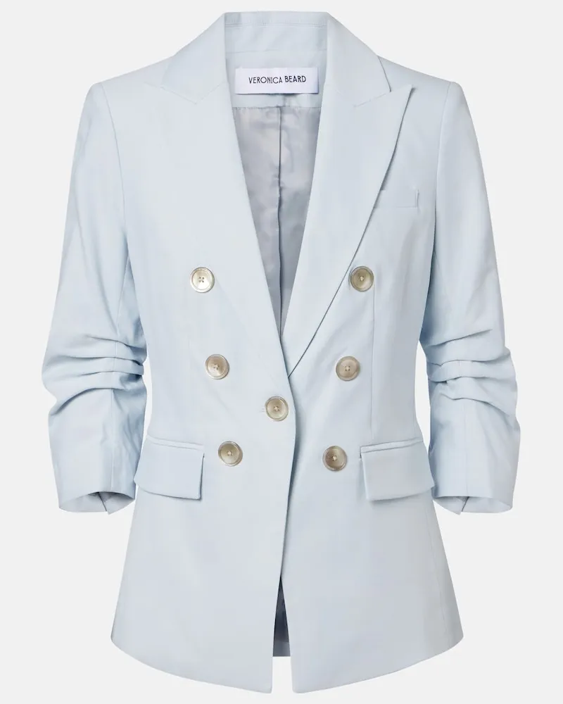 Veronica Beard Einreihiger Blazer Tomi Dickey aus Twill Blau