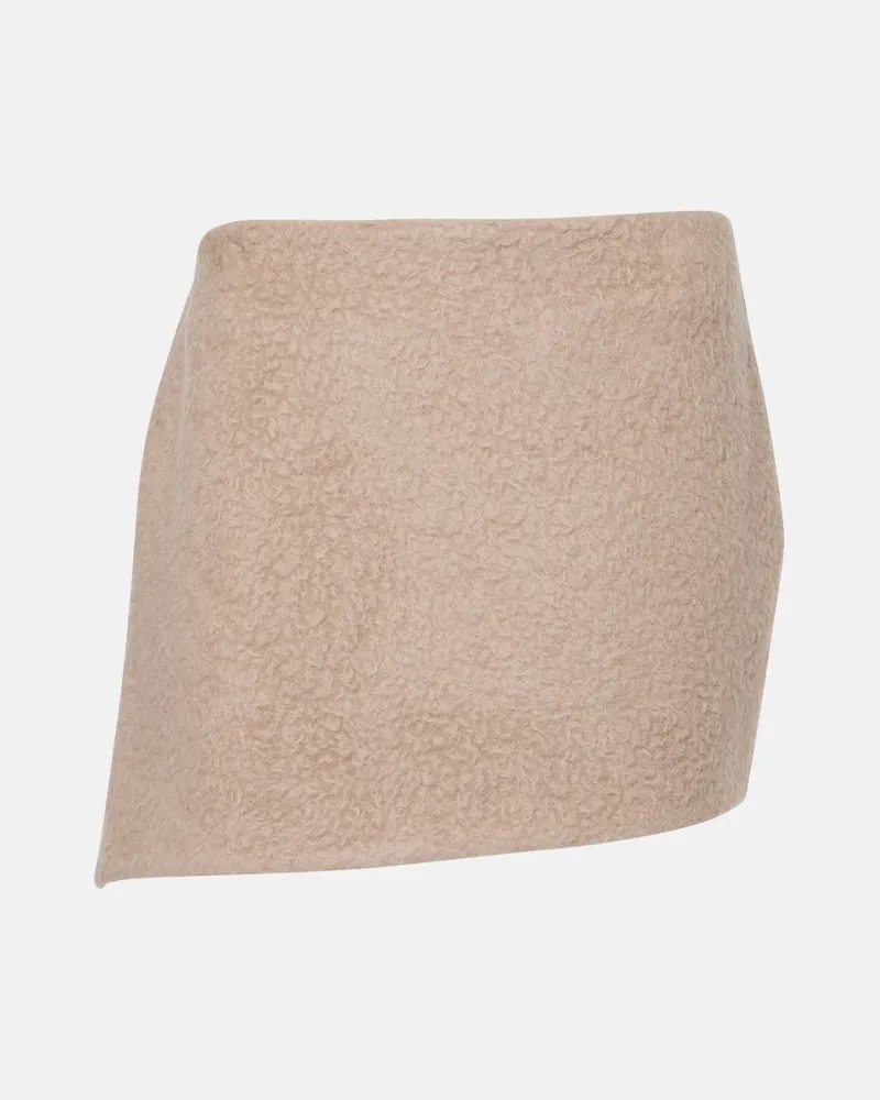 Givenchy Minirock aus Alpakawolle und Wolle Beige