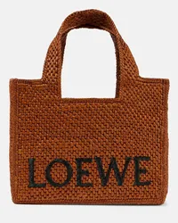 Loewe Paula's Ibiza Tote Font Small aus Raffiabast Gold