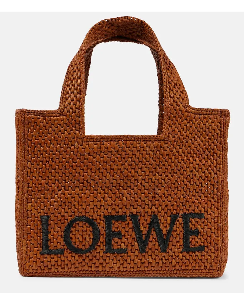 Loewe Paula's Ibiza Tote Font Small aus Raffiabast Gold