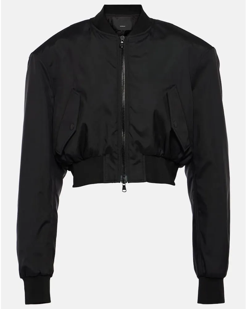 WARDROBE.NYC Cropped-Bomberjacke Schwarz