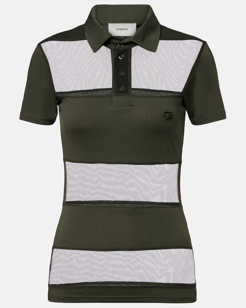 COPERNI Cropped-Top aus einem Baumwollgemisch Grün