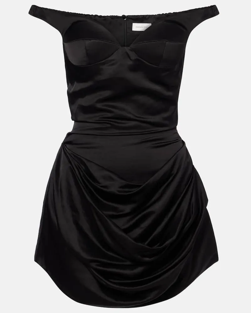 Magda Butrym Off-Shoulder-Bustierkleid Schwarz