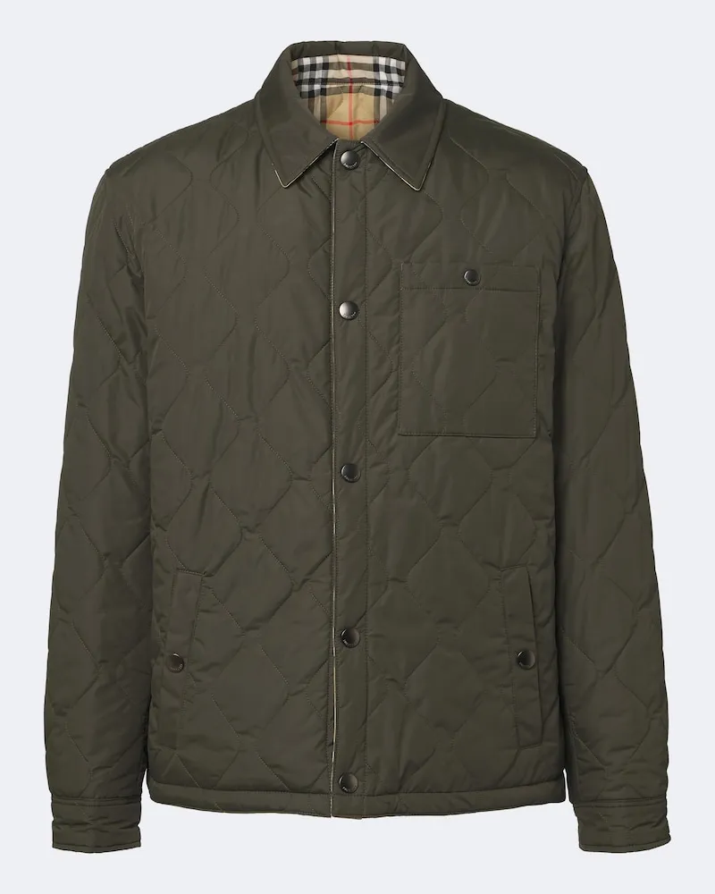 Burberry Wendbare Hemdjacke Brighton Burberry Check Grün
