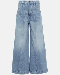 KHAITE Low-Rise Wide-Leg Jeans Jackie Blau