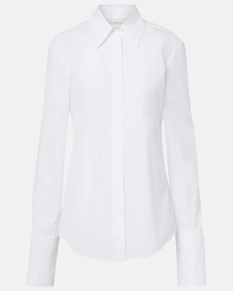 SPORTMAX Hemd aus Baumwollpopeline Weiß