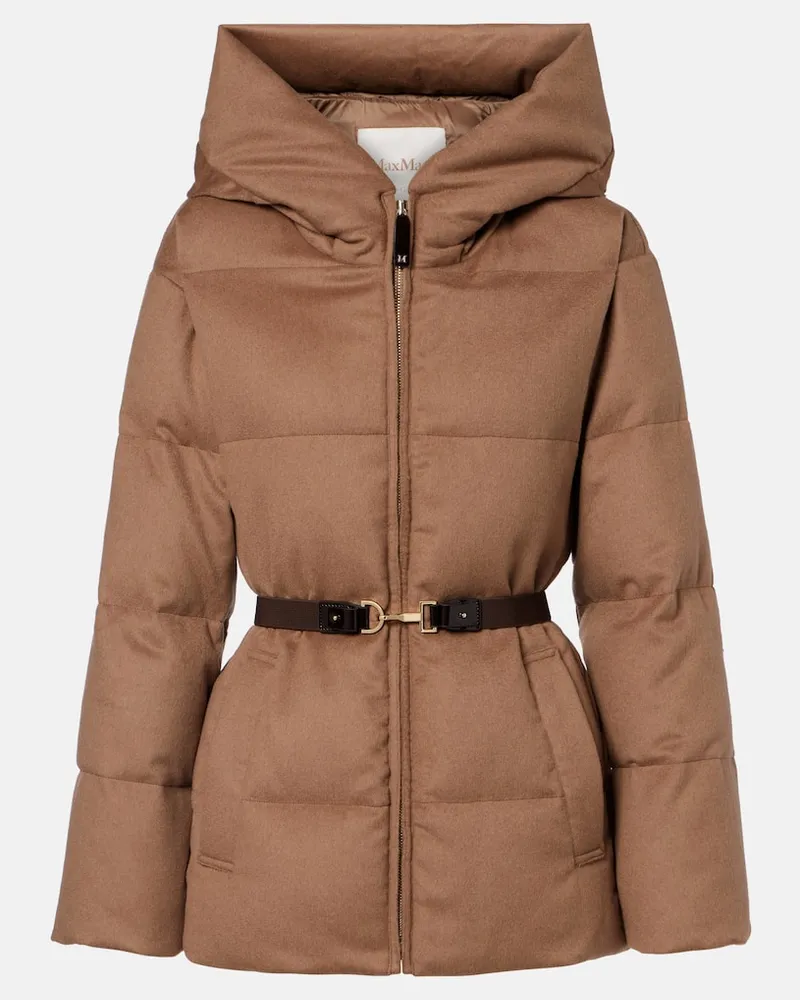 Max Mara The Cube Wattierte Jacke aus Kamelhaar Beige