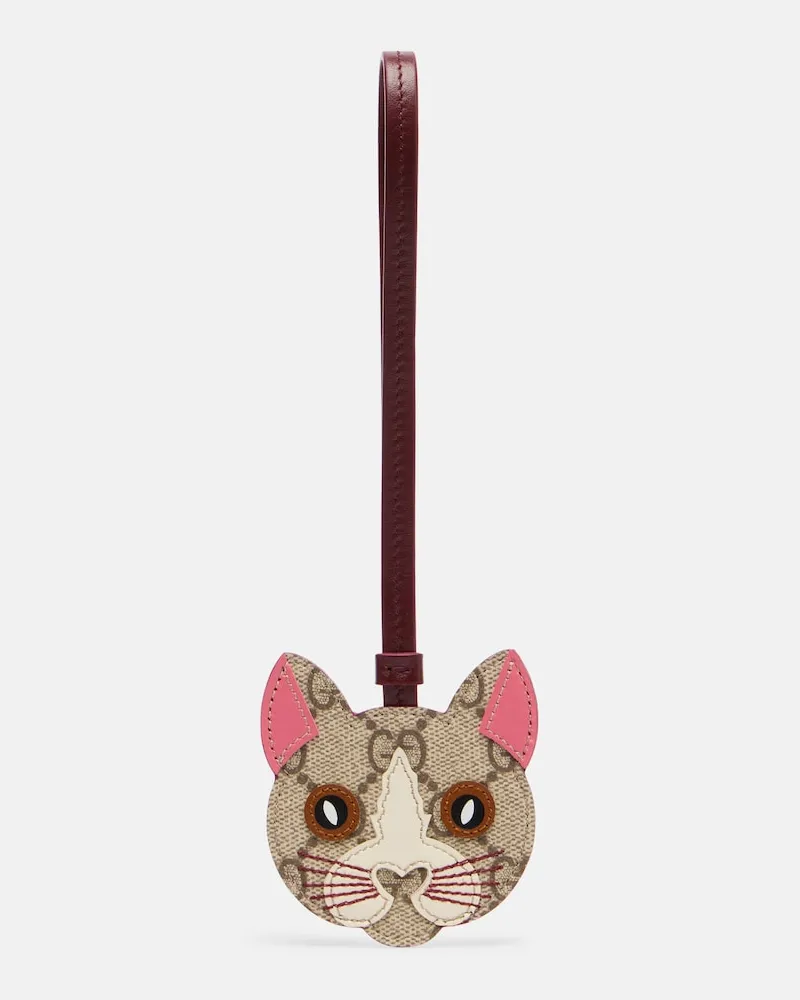 Gucci Taschenanhänger GG aus Canvas mit Leder Multicolor