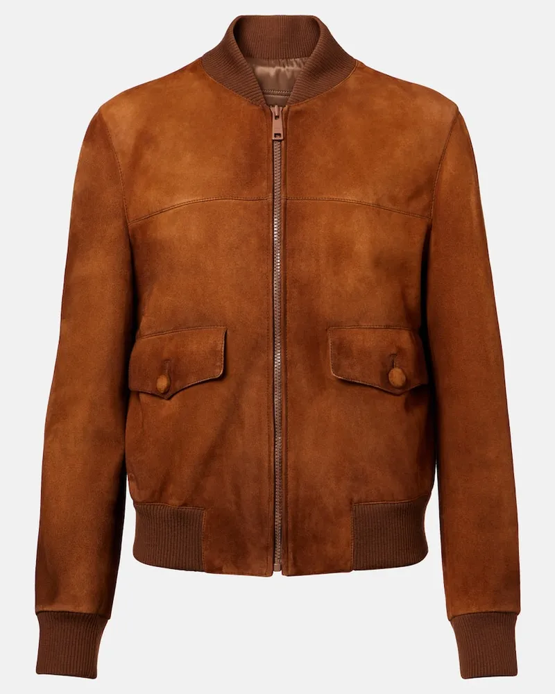 Prada Blouson aus Veloursleder Braun