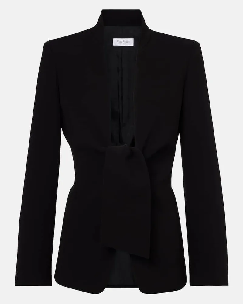 Max Mara Blazer Ghiotto aus Cady Schwarz