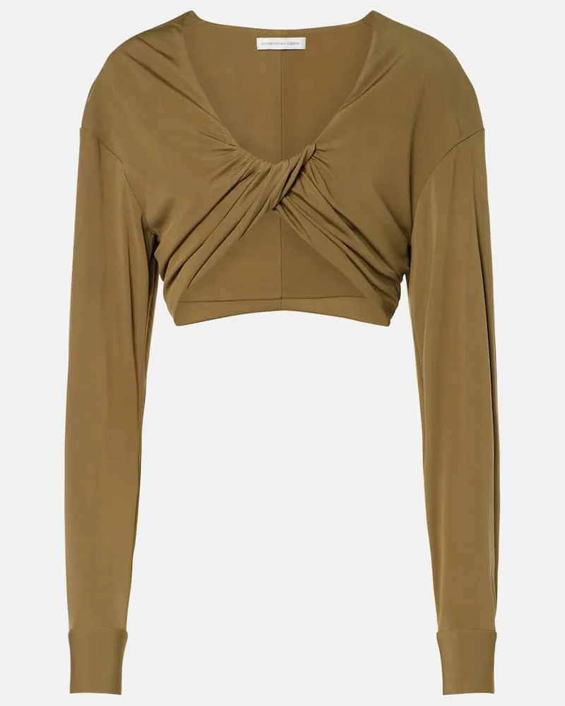 Christopher Esber Cropped-Top Vivenda aus Jersey Grün