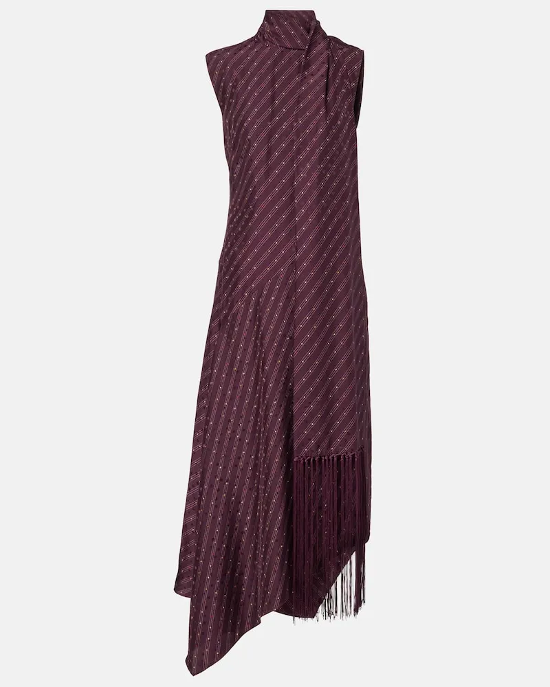 Acne Studios Maxikleid Dale aus Seide Burgund