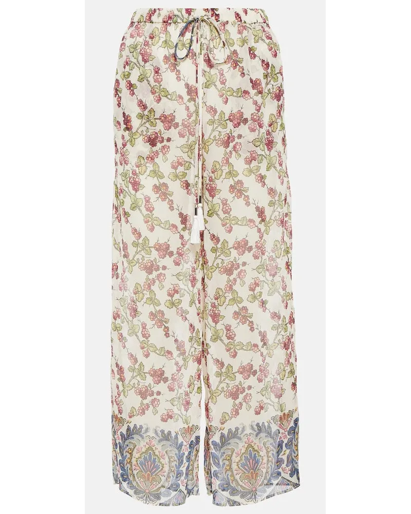 Etro Bedruckte High-Rise-Hose Multicolor