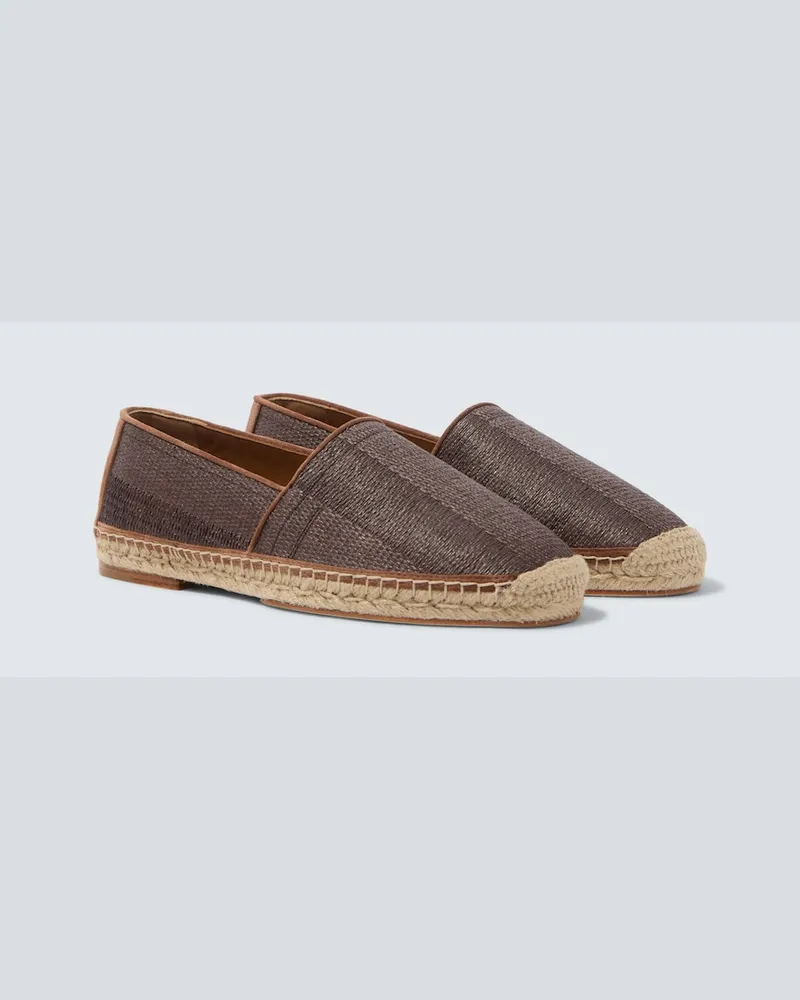Brunello Cucinelli Espadrilles mit Leder Beige