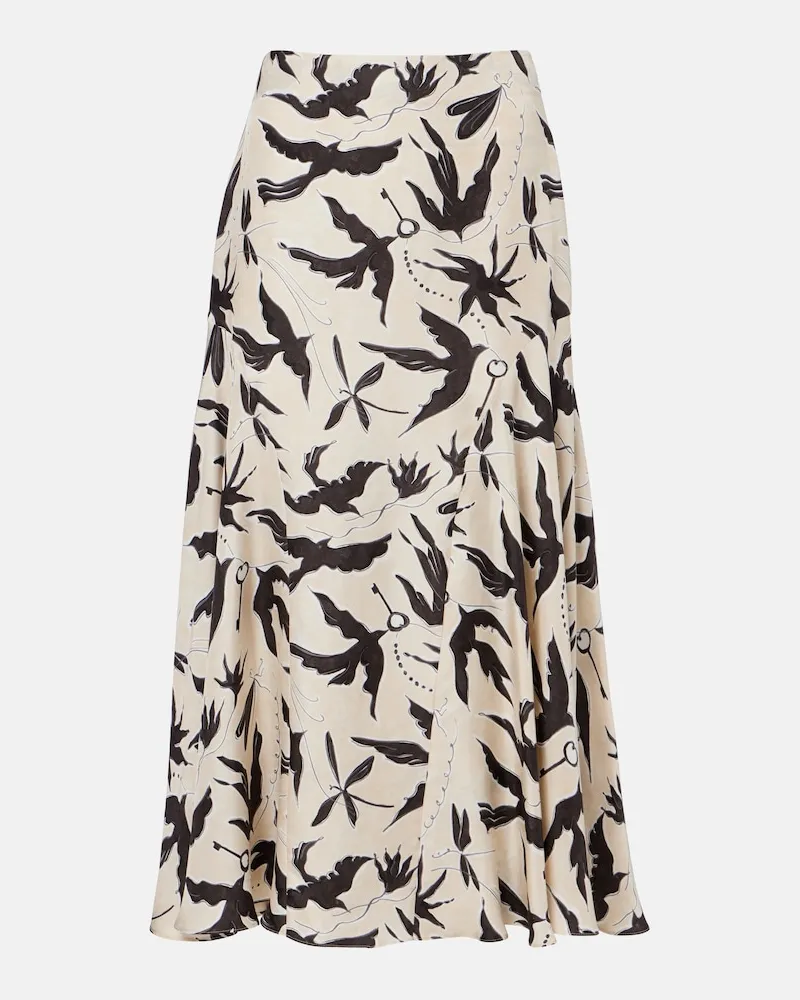 Altuzarra Midirock Elton aus Seide Beige