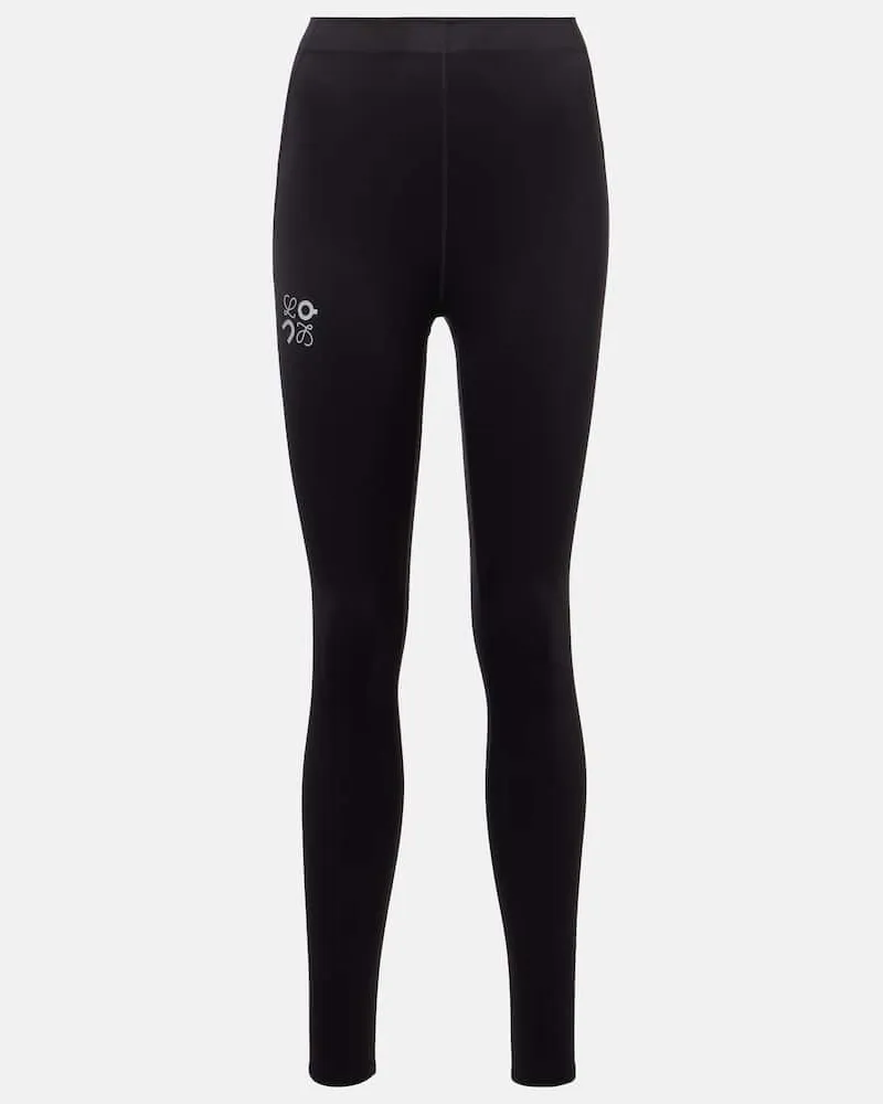 Loewe X On Leggings aus Jersey Schwarz