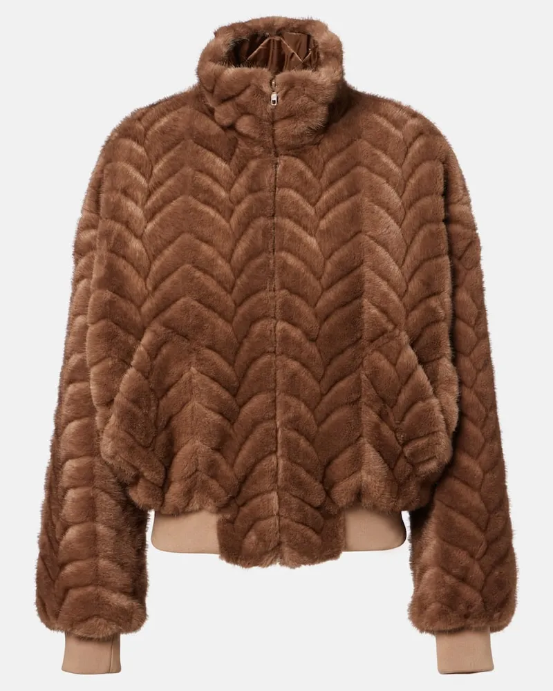 Balenciaga Wattierte Jacke Braun
