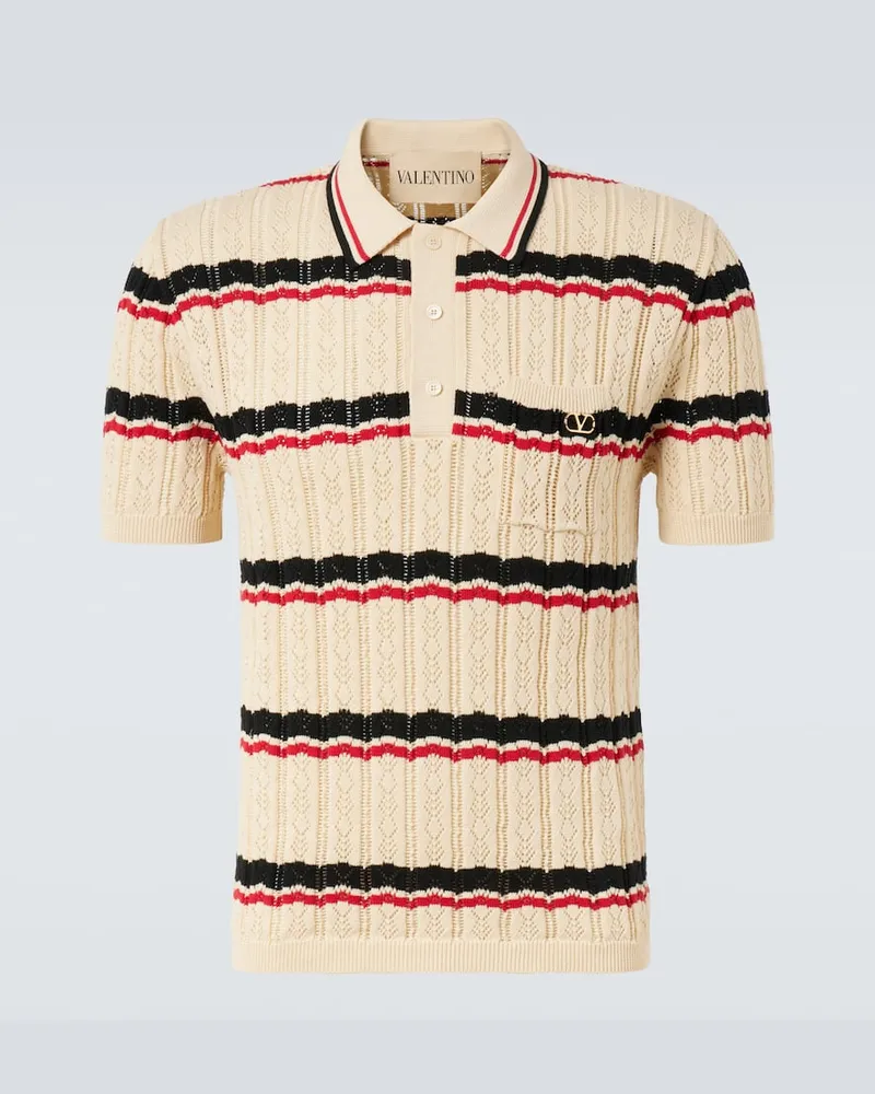 Valentino Garavani Polohemd VLogo aus Baumwolle Beige