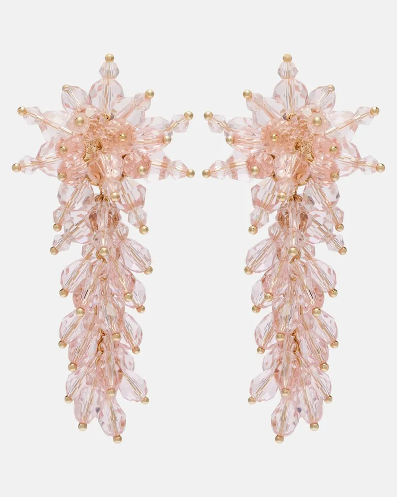 Self-Portrait Ohrringe mit Kristallen Pink