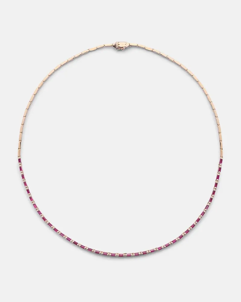 Suzanne Kalan Halskette aus 18kt Roségold mit Rubinen Rot