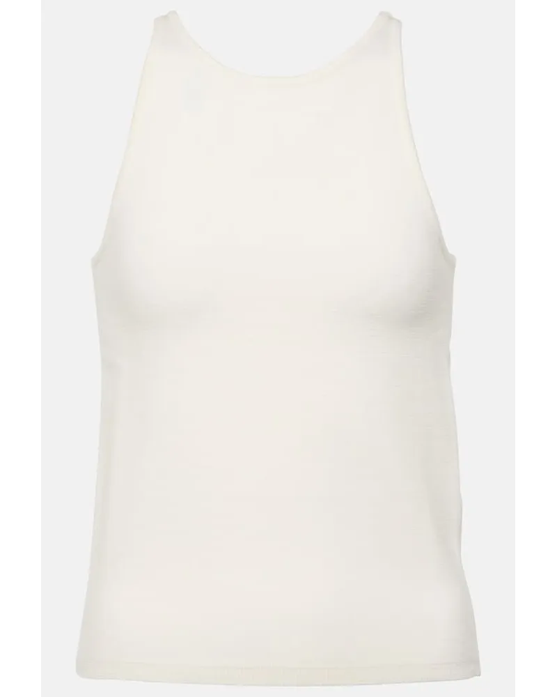 Max Mara Top Alfeo aus einem Wollgemisch Nude
