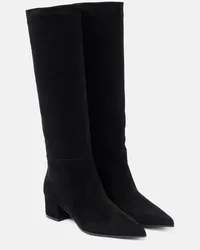 Gianvito Rossi Stiefel aus Veloursleder Schwarz