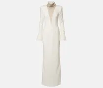 Bridal Robe Melva aus Crêpe mit Kristallen