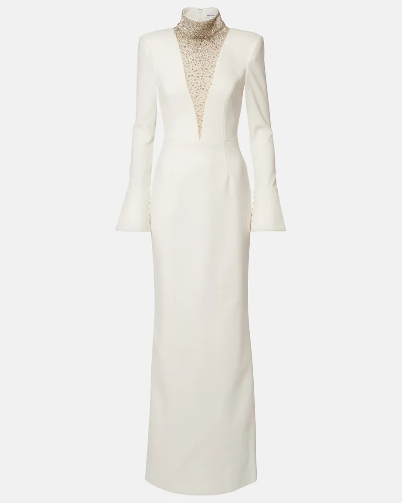 Rebecca Vallance Bridal Robe Melva aus Crêpe mit Kristallen Weiß