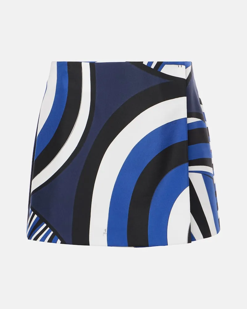 Emilio Pucci Minirock Iride aus Seiden-Twill Multicolor