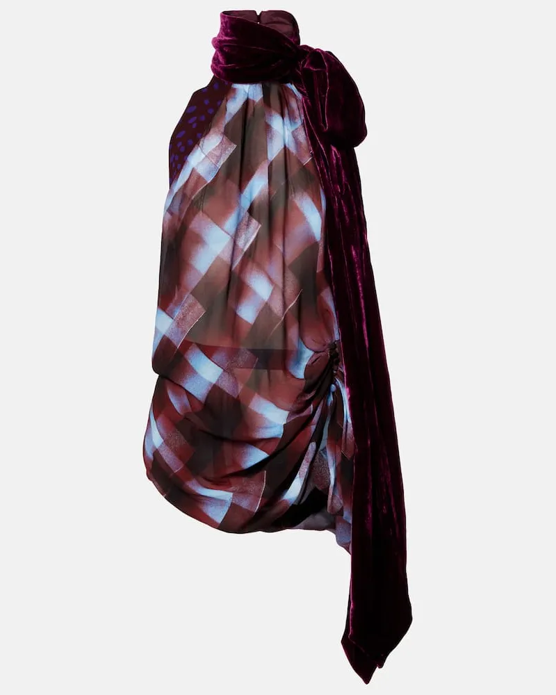 Dries van Noten Top Burgunderrot