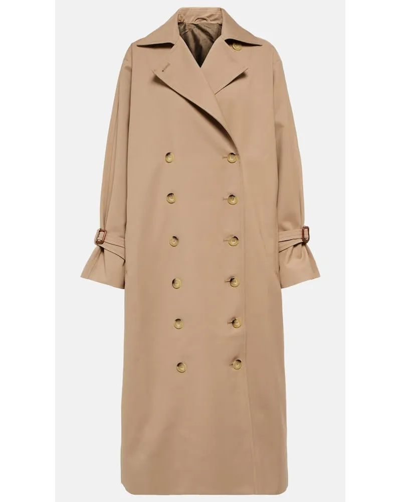 Totême Trenchcoat Signature aus Canvas Beige