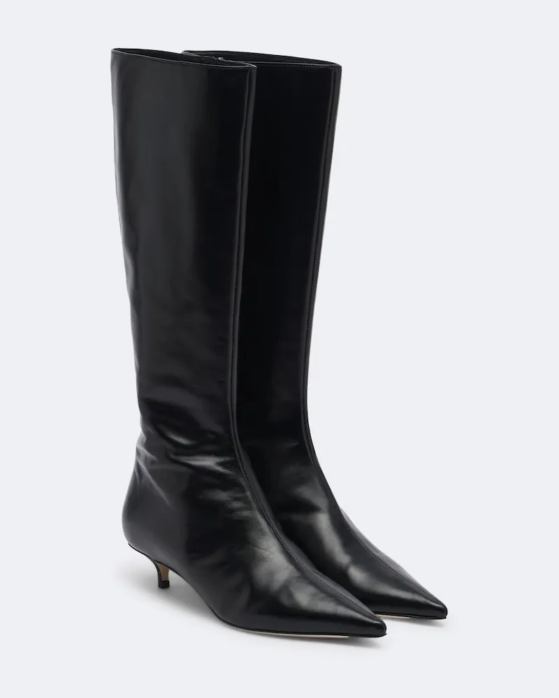 Jimmy Choo Kniehohe Stiefel Amis aus Leder Schwarz