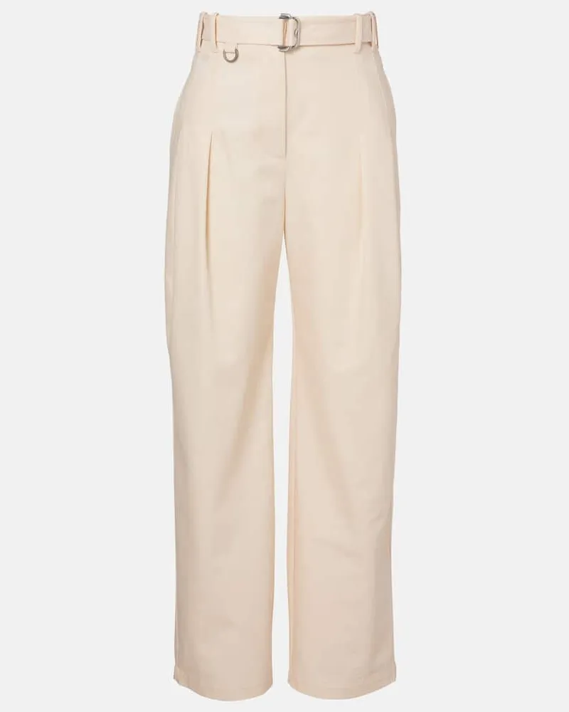 Burberry Hose aus Baumwoll-Gabardine Weiß