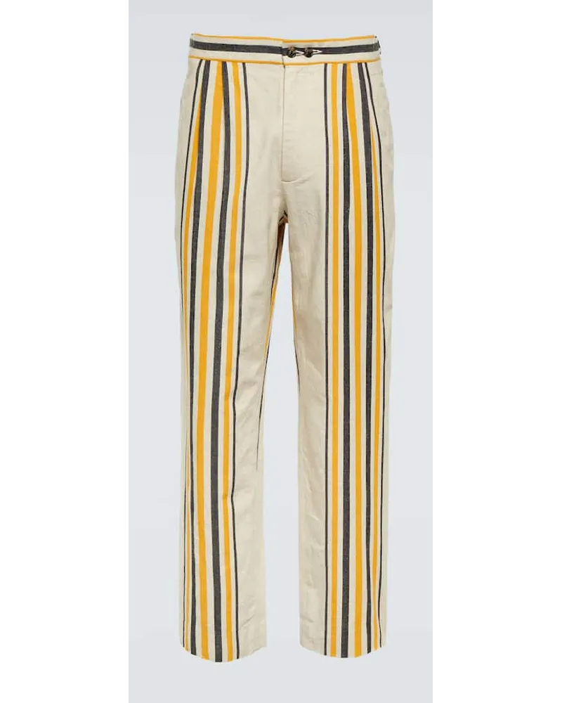 BODE Gerade Mid-Rise Hose aus Baumwolle Multicolor
